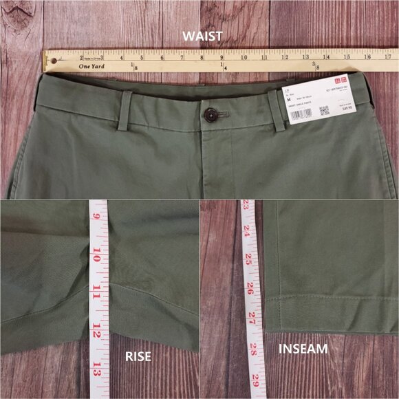 NWT Uniqlo Mens Size Medium Smart Ankle Pants Olive - Picture 15 of 15